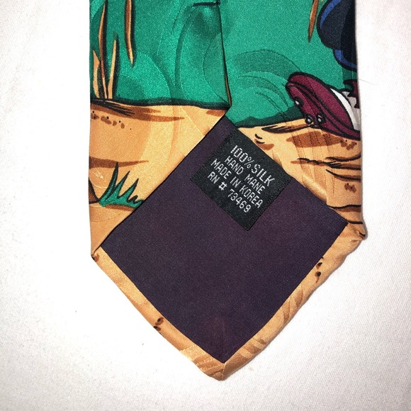 VINTAGE Disney Mickey Inc. Golf Picture Tie - Picture 5 of 5